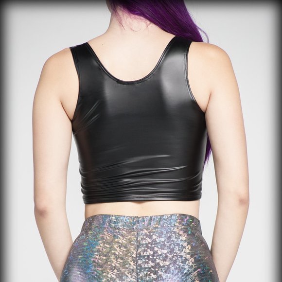 Michelle Uberreste Intrigue Crop Tank Matte Black Large - Picture 2 of 5